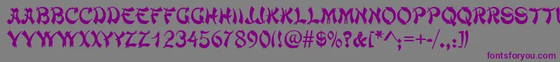 Chowmein Font – Purple Fonts on Gray Background