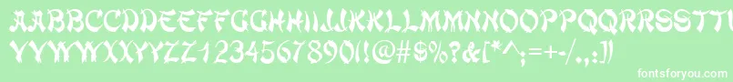 Chowmein Font – White Fonts on Green Background