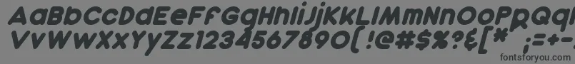 フォントDunkinItalic – 黒い文字の灰色の背景