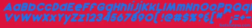 DunkinItalic Font – Blue Fonts on Red Background