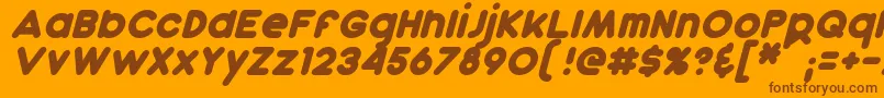 DunkinItalic Font – Brown Fonts on Orange Background