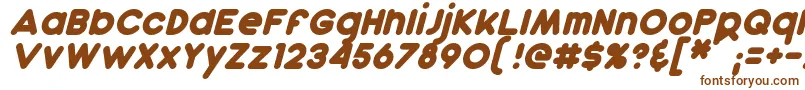 Fonte DunkinItalic – fontes marrons em um fundo branco