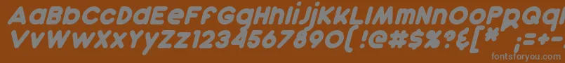 DunkinItalic Font – Gray Fonts on Brown Background
