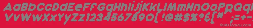 Fonte DunkinItalic – fontes cinzas em um fundo vermelho