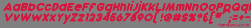 DunkinItalic Font – Red Fonts on Gray Background