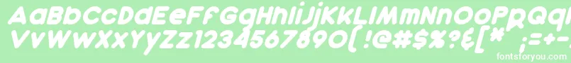 DunkinItalic Font – White Fonts on Green Background