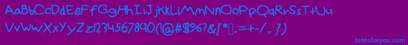 InanimateAllstars Font – Blue Fonts on Purple Background