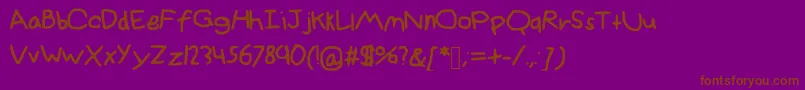 InanimateAllstars Font – Brown Fonts on Purple Background