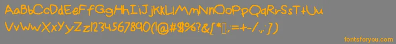 InanimateAllstars Font – Orange Fonts on Gray Background