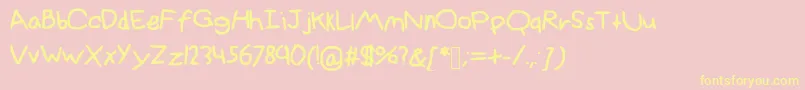 InanimateAllstars Font – Yellow Fonts on Pink Background