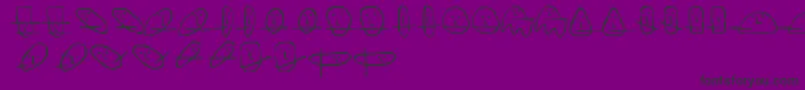 Mousse-fontti – mustat fontit violetilla taustalla
