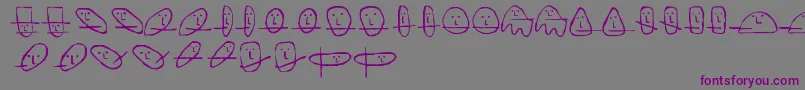 Шрифт Mousse – фиолетовые шрифты на сером фоне