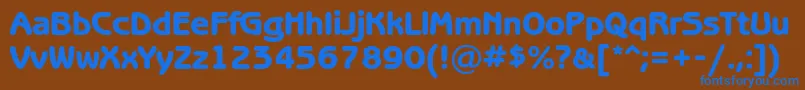 Benguiatgothicheavyc Font – Blue Fonts on Brown Background