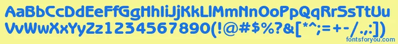 Benguiatgothicheavyc Font – Blue Fonts on Yellow Background