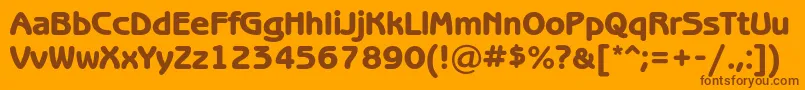 Benguiatgothicheavyc Font – Brown Fonts on Orange Background