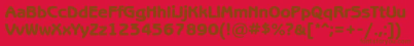 Benguiatgothicheavyc-Schriftart – Braune Schriften auf rotem Hintergrund
