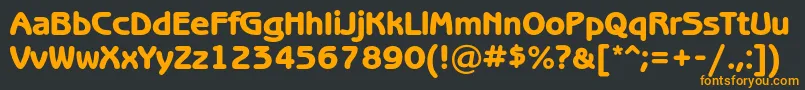 Benguiatgothicheavyc Font – Orange Fonts on Black Background