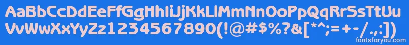 Benguiatgothicheavyc Font – Pink Fonts on Blue Background