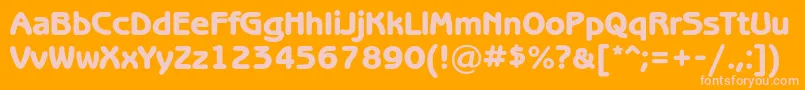 Benguiatgothicheavyc Font – Pink Fonts on Orange Background