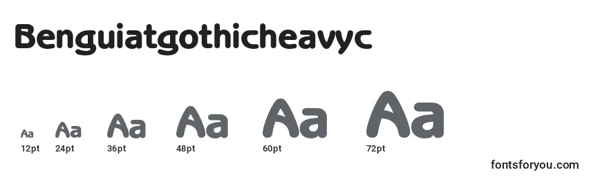 Размеры шрифта Benguiatgothicheavyc