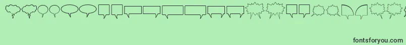 KomikaBubbles Font – Black Fonts on Green Background