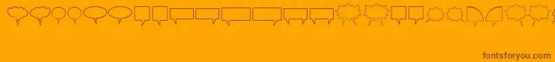 KomikaBubbles Font – Brown Fonts on Orange Background