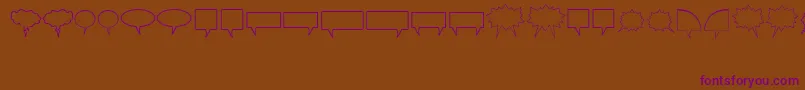 KomikaBubbles Font – Purple Fonts on Brown Background