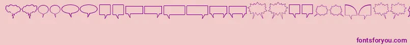 KomikaBubbles Font – Purple Fonts on Pink Background