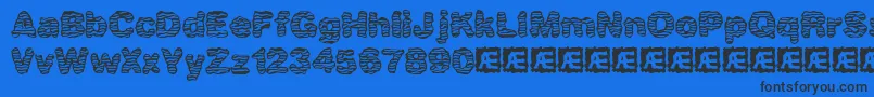 Waver Font – Black Fonts on Blue Background