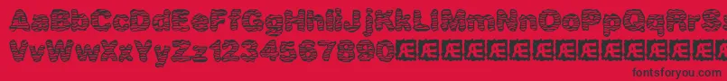 フォントWaver – 赤い背景に黒い文字
