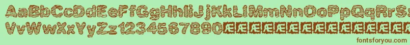 Waver Font – Brown Fonts on Green Background