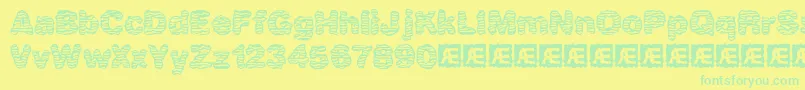 Waver Font – Green Fonts on Yellow Background