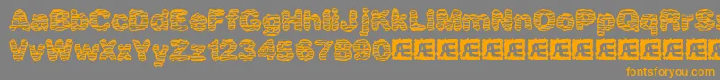 フォントWaver – オレンジの文字は灰色の背景にあります。