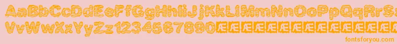 Waver Font – Orange Fonts on Pink Background