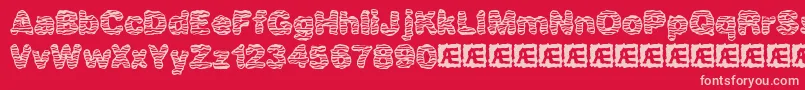 Шрифт Waver – розовые шрифты на красном фоне