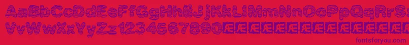 Waver Font – Purple Fonts on Red Background