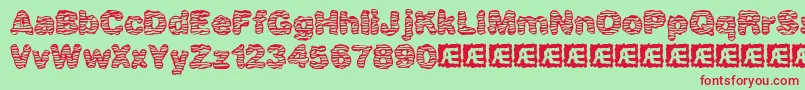 Waver Font – Red Fonts on Green Background