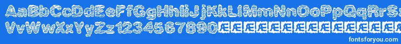 Waver Font – White Fonts on Blue Background