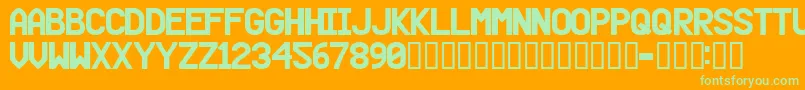 Beer Font – Green Fonts on Orange Background