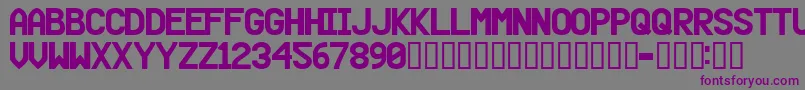 Beer Font – Purple Fonts on Gray Background