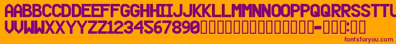 Beer Font – Purple Fonts on Orange Background