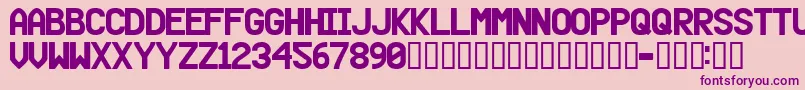 Beer Font – Purple Fonts on Pink Background