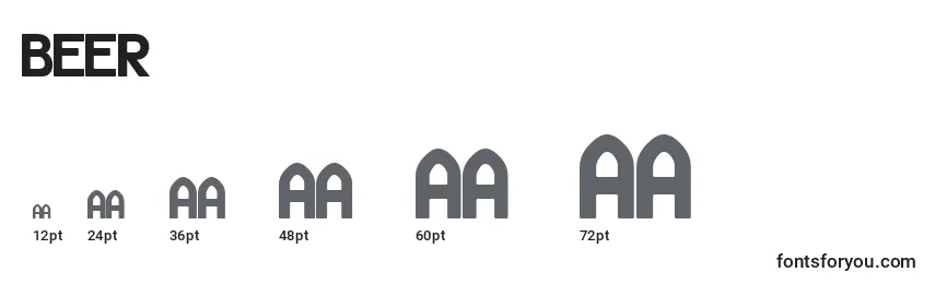 Beer Font Sizes