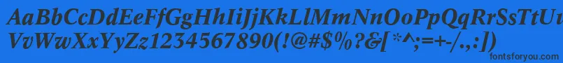 ConceptMediumitalic Font – Black Fonts on Blue Background