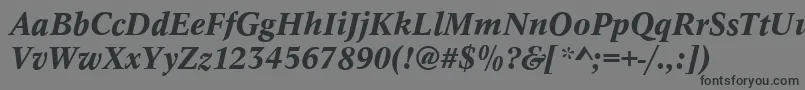ConceptMediumitalic Font – Black Fonts on Gray Background