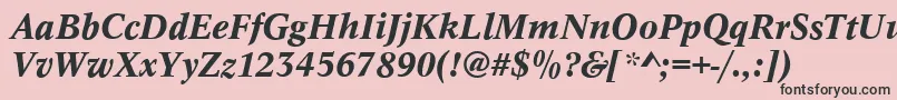 ConceptMediumitalic-Schriftart – Schwarze Schriften auf rosa Hintergrund