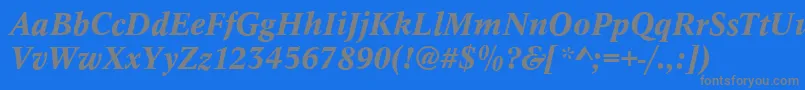 フォントConceptMediumitalic – 青い背景に灰色の文字