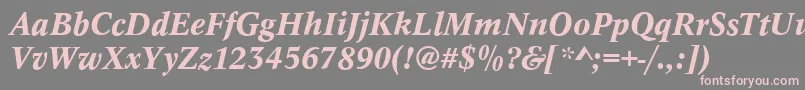 フォントConceptMediumitalic – 灰色の背景にピンクのフォント