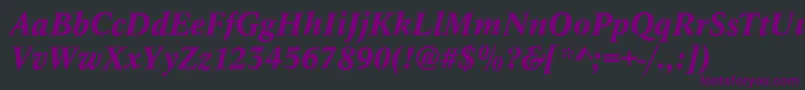 Шрифт ConceptMediumitalic – фиолетовые шрифты на чёрном фоне