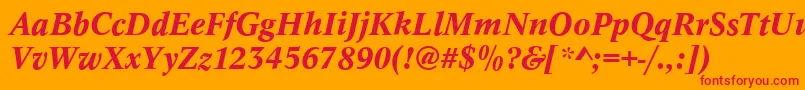 ConceptMediumitalic Font – Red Fonts on Orange Background